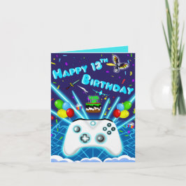 Tarjeta de cumpleaños número 13 Feliz del Jugador 