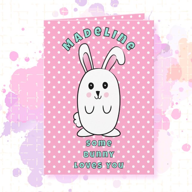 Tarjeta de cumpleaños número 1 con conejo de dibuj (Subido por el creador)