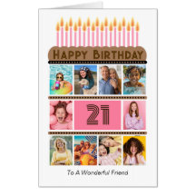 Tarjeta de cumpleaños número 20 del Personalizado 
