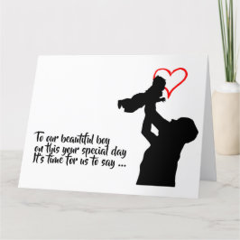 Tarjeta de cumpleaños número 21 y 30 para hijo adu