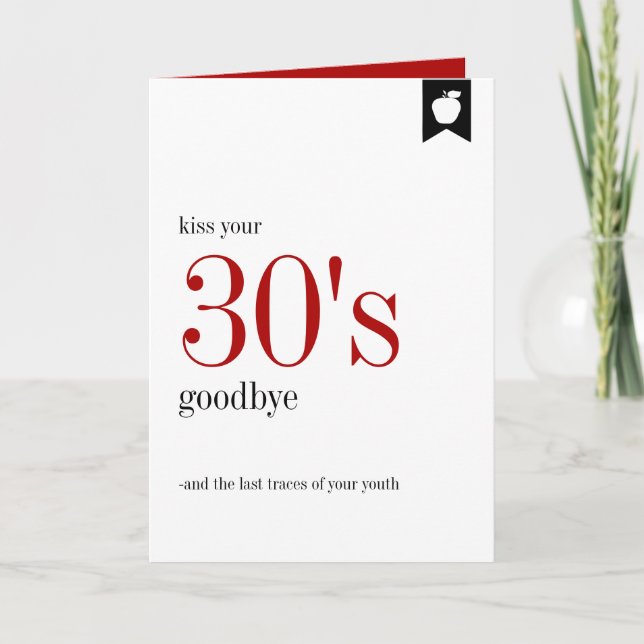 Tarjeta de cumpleaños número 30 (Anverso)