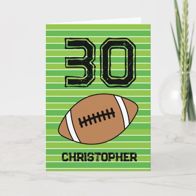 Tarjeta de cumpleaños número 30 del Fútbol Verde (Anverso)