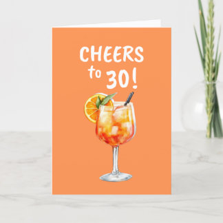 Tarjeta de cumpleaños número 30 inspirada en Apero