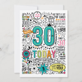 Tarjeta de cumpleaños número 30 | Tarjeta de cumpl