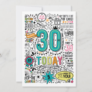 Tarjeta de cumpleaños número 30 | Tarjeta de cumpl