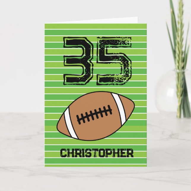 Tarjeta de cumpleaños número 35 del Fútbol Verde (Anverso)