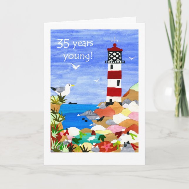 Tarjeta de cumpleaños número 35 - Faro (Anverso)