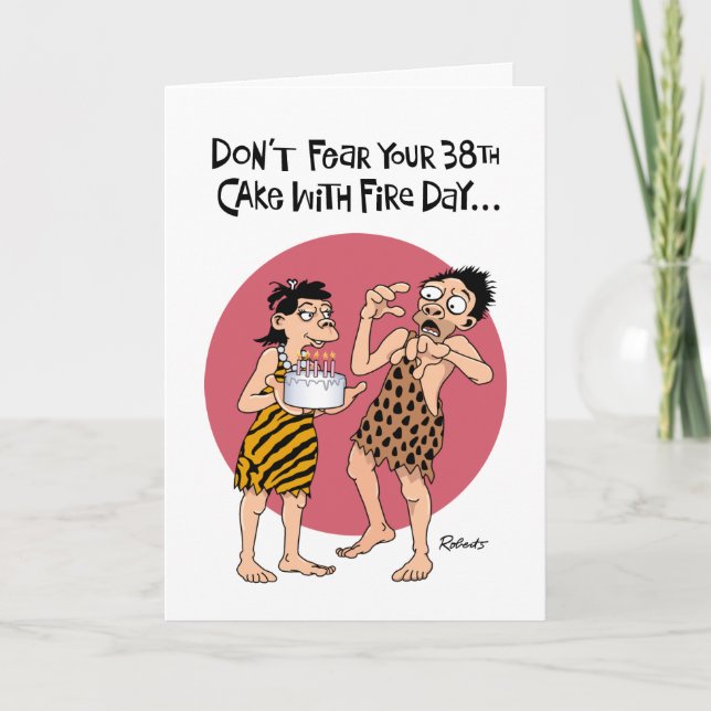 Tarjeta de cumpleaños número 38 para hombres (Anverso)