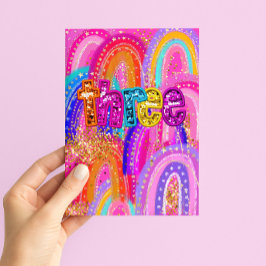 Tarjeta de cumpleaños número 3 para niñas