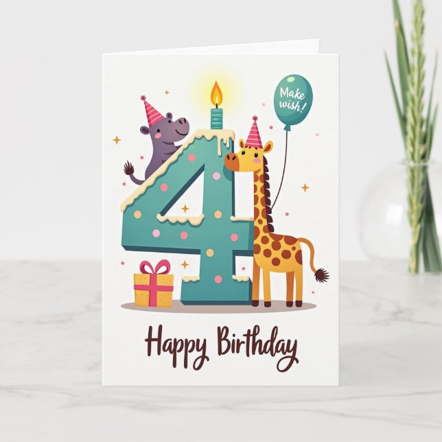 Tarjeta de cumpleaños número 4 (Anverso)
