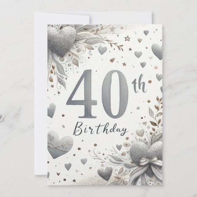 Tarjeta de cumpleaños número 40 (Anverso)