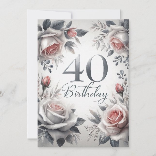 Tarjeta de cumpleaños número 40 (Anverso)