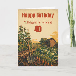 Tarjeta de cumpleaños número 40 de huerto 'Cava Pa