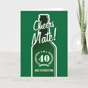 Tarjeta de cumpleaños número 40 para hombres Env