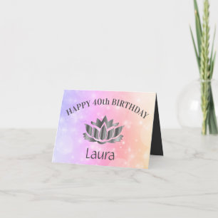 Tarjeta de cumpleaños número 40 personalizada Spar