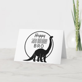 Tarjeta de cumpleaños número 50 de Dinosaurio para