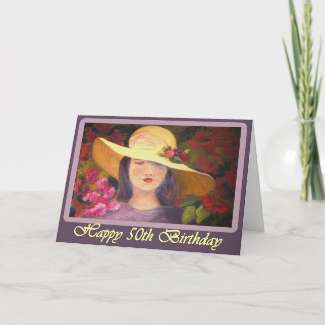 Tarjeta de cumpleaños número 50 de Diva para las m (Anverso)