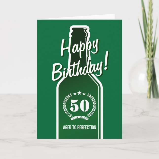 Tarjeta de cumpleaños número 50 para hombres | Env (Anverso)