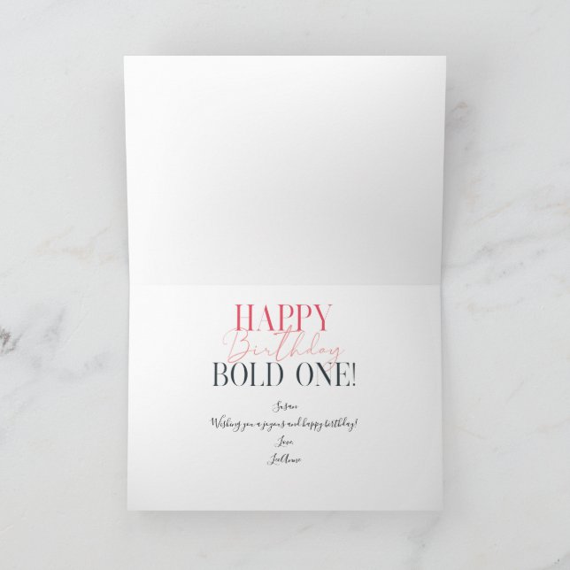 Tarjeta de cumpleaños número 60 de Bolder Not Old  (Interior)