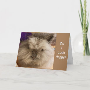 Tarjeta de cumpleaños número 60 de conejo cómico