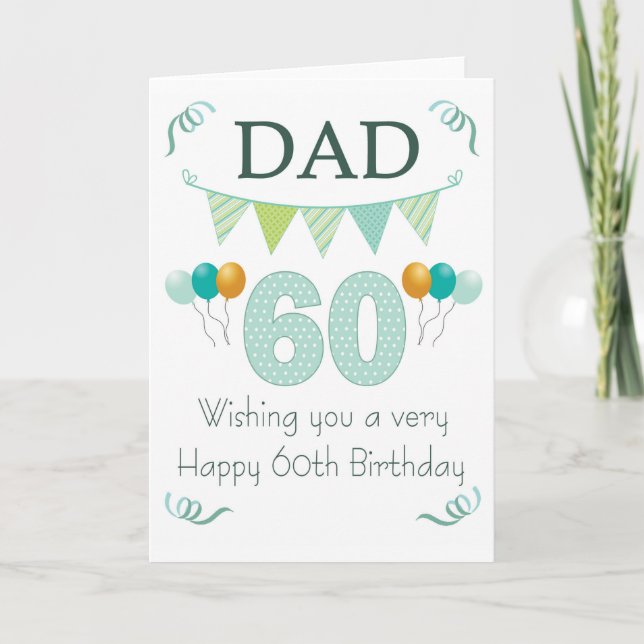 Tarjeta de cumpleaños número 60 de papá (Anverso)