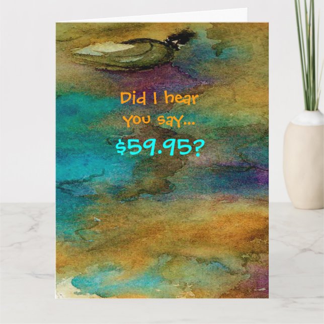 Tarjeta de cumpleaños número 60 humorística (Anverso)