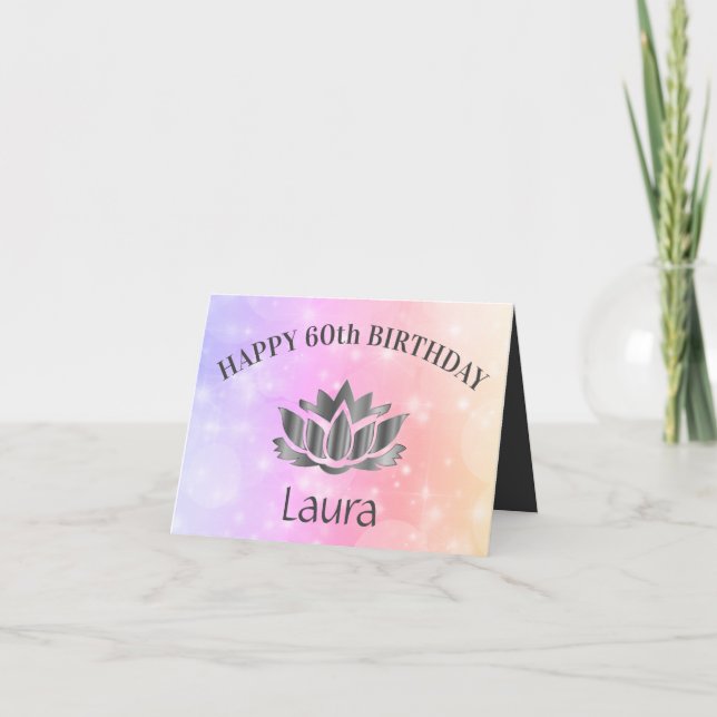 Tarjeta de cumpleaños número 60 personalizada Spar (Anverso)