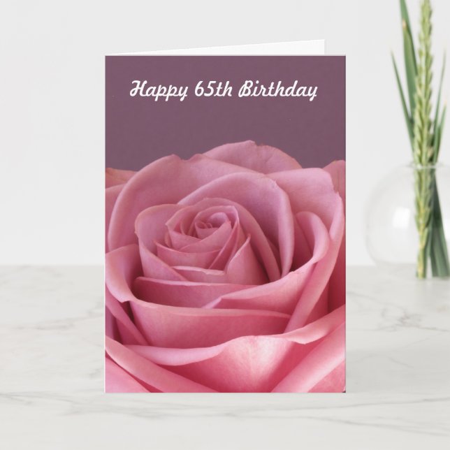Tarjeta de cumpleaños número 65 del Rosa (Anverso)