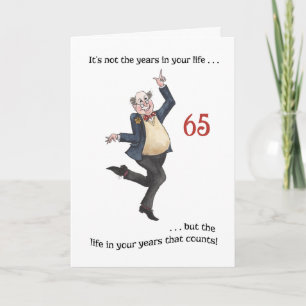 Tarjeta de cumpleaños número 65 para un hombre esp