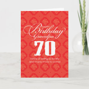 Tarjeta de cumpleaños número 70 del abuelo en Chin
