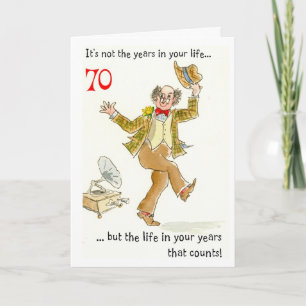 Tarjeta de cumpleaños número 70 'Vida en tus años'