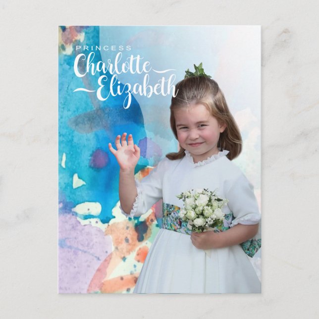 Tarjeta de cumpleaños número 7 de la princesa Char (Anverso)