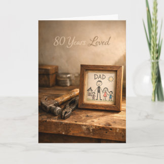 Tarjeta de cumpleaños número 80 Apreciado Banco de