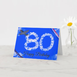 Tarjeta de cumpleaños número 80 de RAF Spitfire VE