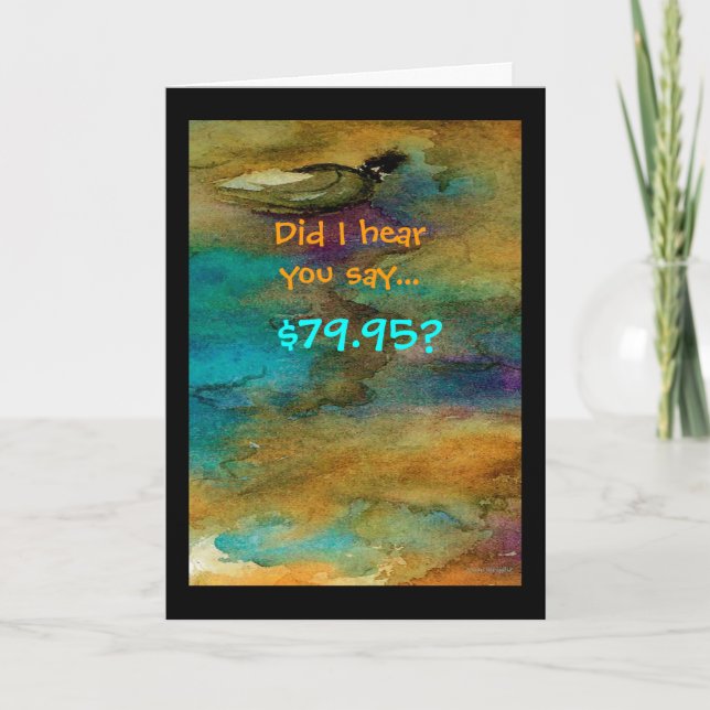 Tarjeta de cumpleaños número 80 humorística (Anverso)