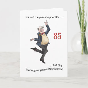 Tarjeta de cumpleaños número 85 para un hombre esp