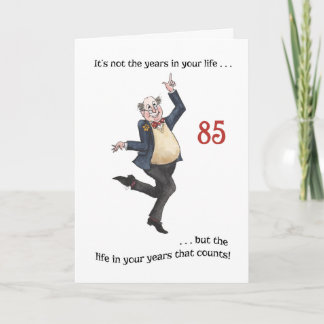 Tarjeta de cumpleaños número 85 para un hombre esp