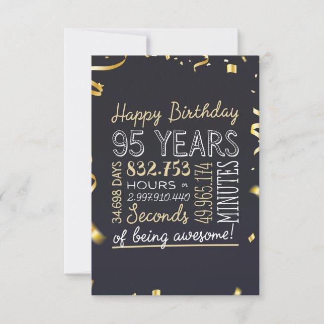 Tarjeta de cumpleaños número 95 - 95 años de belle (Anverso)