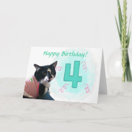 Tarjeta de cumpleaños número de felación cuatro ci