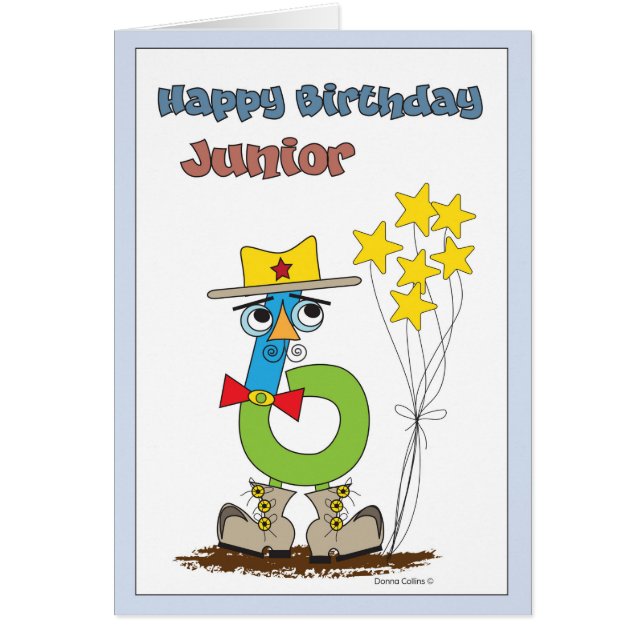 Tarjeta de cumpleaños número seis (Frente)