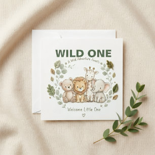 Tarjeta de cumpleaños número uno para niño hijo co