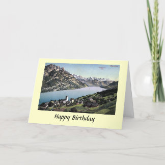 Tarjeta de cumpleaños - Obstalden, Glarus, Suiza.