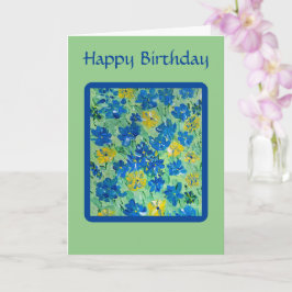 Tarjeta de Cumpleaños Olvidadme-No-Floral