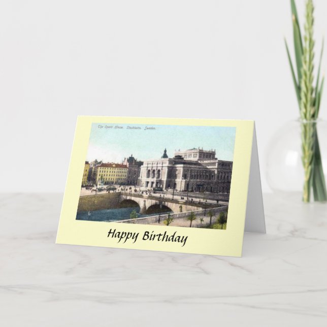 Tarjeta de cumpleaños - Ópera, Estocolmo, Suecia (Anverso)