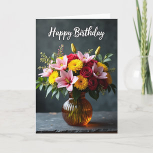 Tarjeta de cumpleaños Opulent Bloom