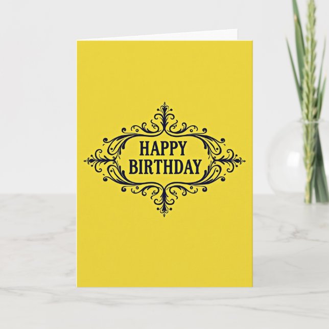 Tarjeta de cumpleaños ornamentada (Anverso)