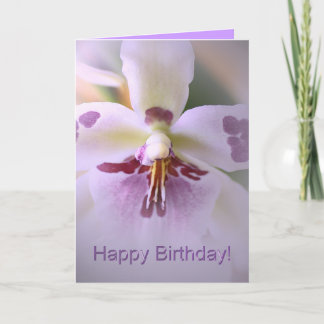 Tarjeta de cumpleaños orquídea