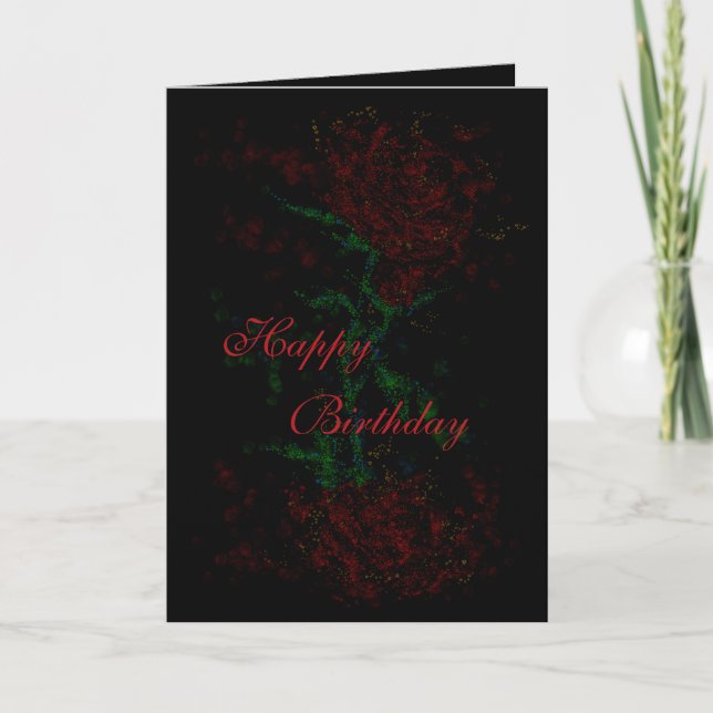 Tarjeta de cumpleaños oscura feliz (Anverso)