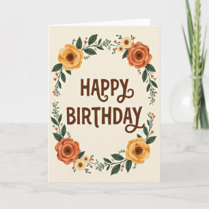 Tarjeta de cumpleaños Otoño en flor