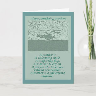 Tarjeta de cumpleaños Oystercatcher Brother